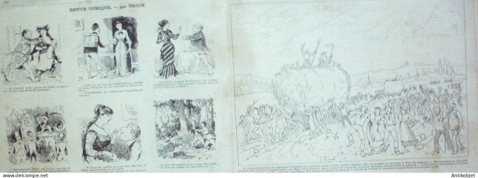 La Caricature 1882 #141 En chasse Draner la ferme Loys Tinant enquête de civilisation en Europe