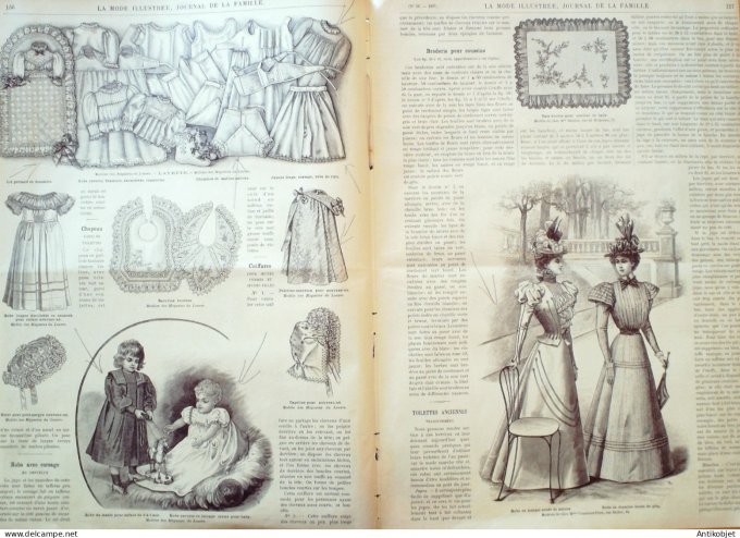 La Mode illustrée journal 1897 n° 18 Robe en foulard