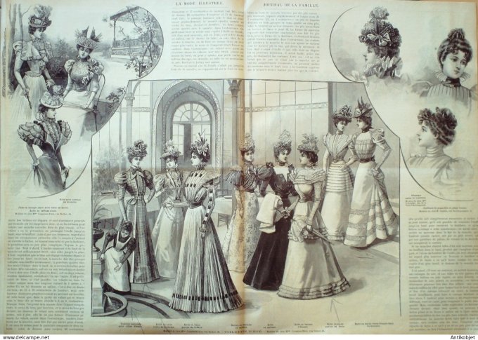 La Mode illustrée journal 1897 n° 18 Robe en foulard