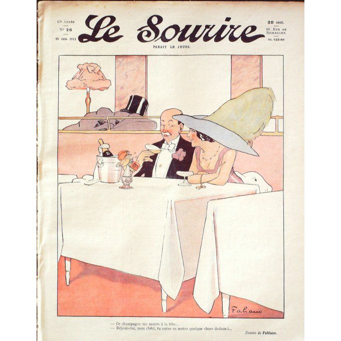 Le Sourire 1911 n°026 FABIANO REB VALLEE BURRET ORLAN PAVIS HEMARD