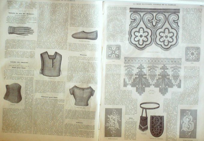 Journal Mode illustrée 1875 # 26 Toilettes de fêtes