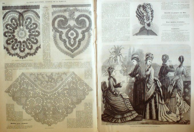 Journal Mode illustrée 1875 # 26 Toilettes de fêtes
