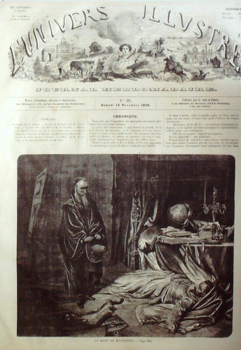 L'Univers illustré 1858 #  26 Chili Valdivia Waldstein Marechal O'Donnel