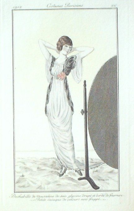 Simeon Pochoir Mode Art Deco n°  26-1912 Journal des Dames