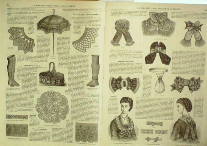 Journal Mode illustrée 1870 # 26 Robes de promenade