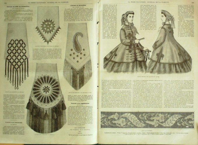 Journal Mode illustrée 1865 # 26 Coiffure Antigone