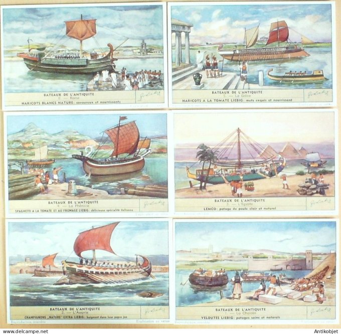 Chromo Liebig Sang 1584 Bateaux de l'Antiquite (1954)