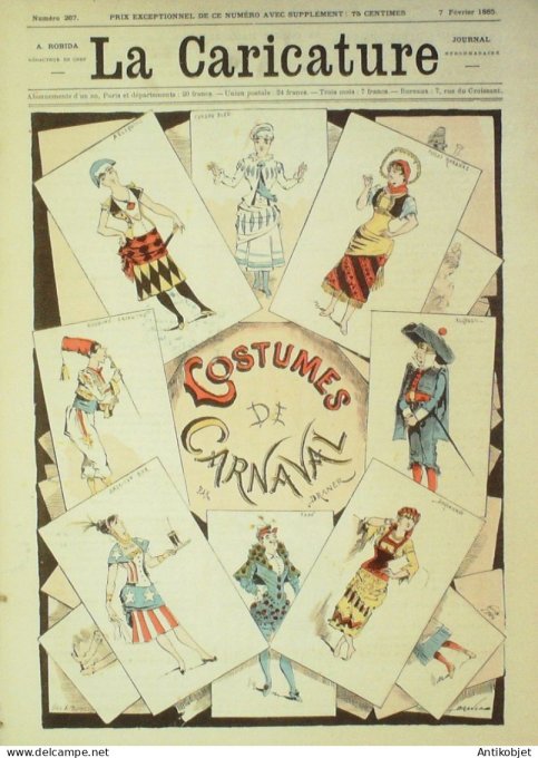 La Caricature 1885 #267 Costumes de Carnaval Draner