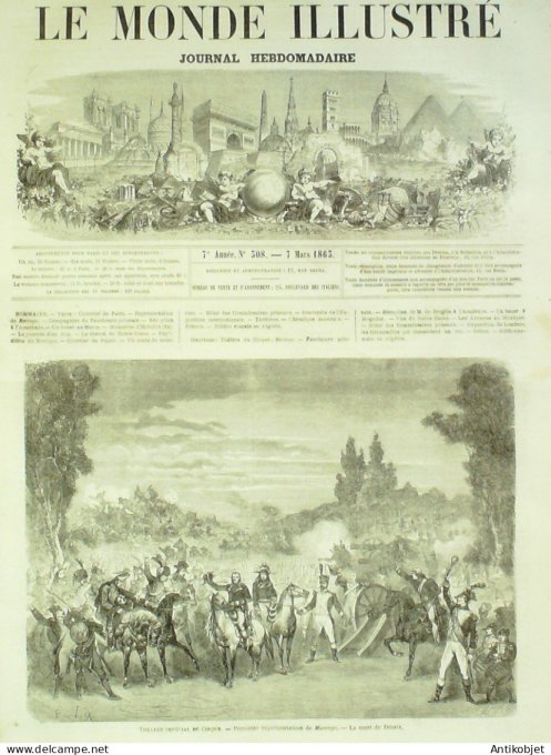 Le Monde illustré 1863 n°308 Pologne faucheurs Maroc Mogador Algérie St-Leu