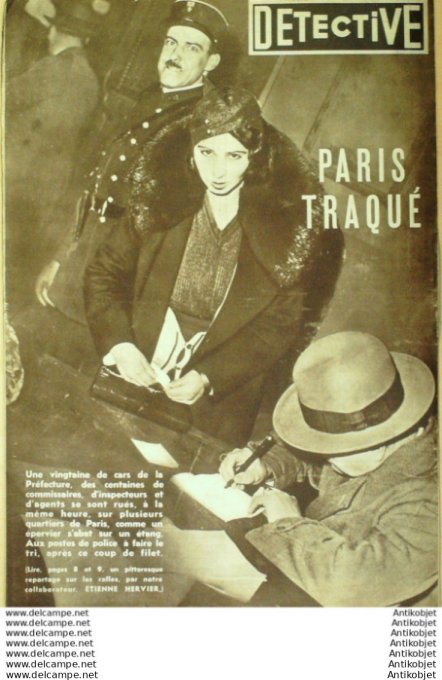 Détective 1934 n°321 dpt 75-76 Alexandrie Athènes Montmartre