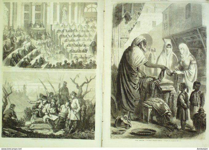 Le Monde illustré 1863 n°308 Pologne faucheurs Maroc Mogador Algérie St-Leu