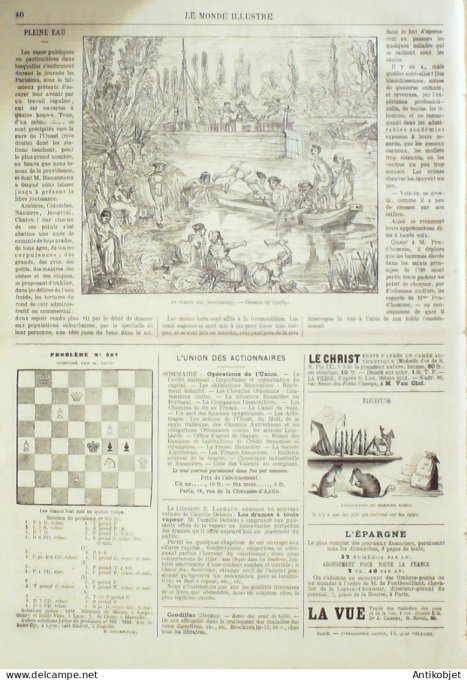 Le Monde illustré 1869 n°642 Egypte Port Saîd Fontainebleau (77) Vélocipède Marseille (13)