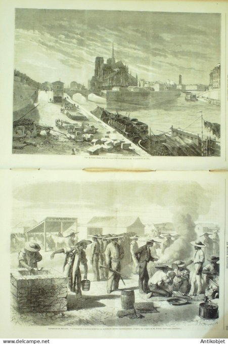 Le Monde illustré 1863 n°308 Pologne faucheurs Maroc Mogador Algérie St-Leu
