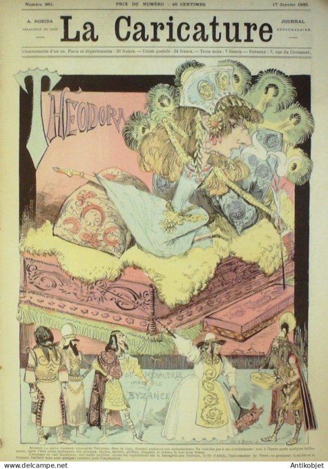 La Caricature 1885 #264 Heodora Robida Trock Caran d'Ache