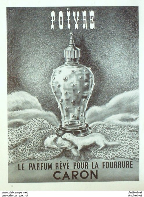 Publicite Cosmetique Caron Poivre 1948