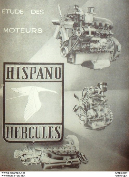 R.T Automobile Moteurs Hispano Suiza licence Hercules 101 # 1954