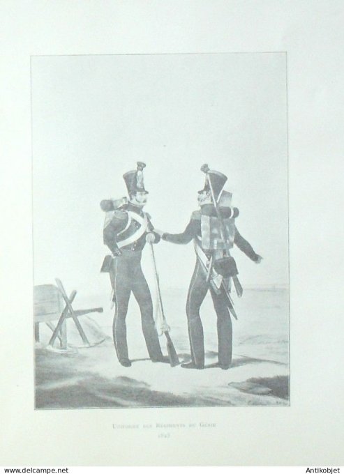 Fantassins du régiment du Génie en 1825 signé