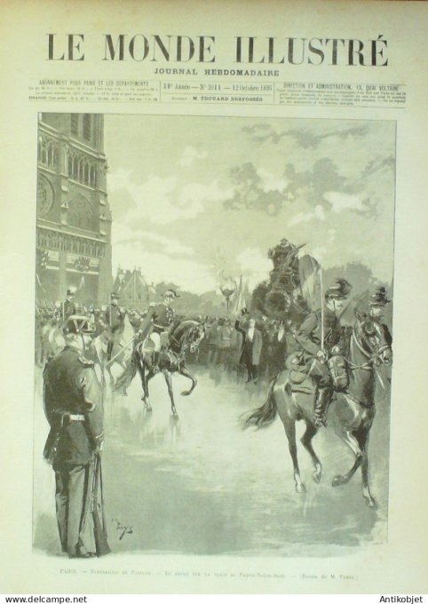 Le Monde illustré 1895 n°2011 Funérailles de Pasteur Madagascar Tananarive Suberbieville Andriba