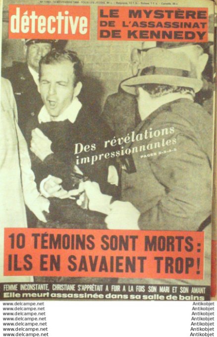 Détective 1966 # 1063 Fontainebleau Le Havre Villeneuve-d'Ascq Lyon Marignane