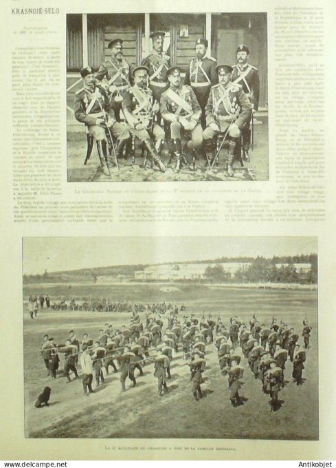 Le Monde illustré 1897 n°2111 Dunkerque (59) Cronstadt Russie Duc Vladmir Krasnoie-Selo Lesghinska L