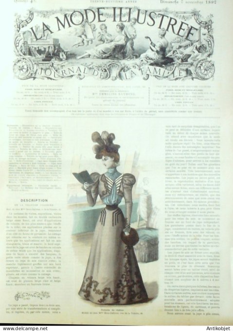 La Mode illustrée journal 1897 n° 45 Toilette de visites