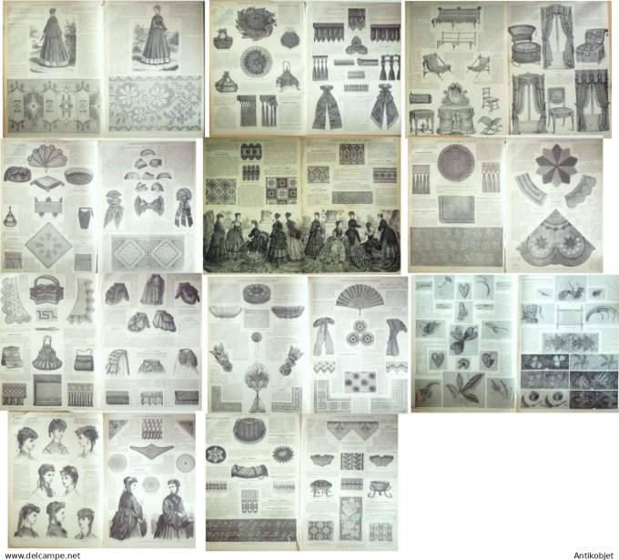 Mode illustree  1869 Lot de 11 journaux