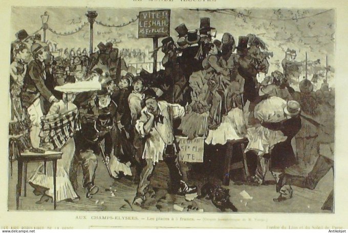 Le Monde illustré 1873 n°848 Iran Shah de Perse Cherbourg (50)