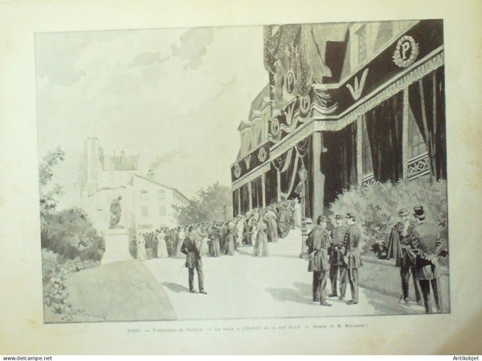 Le Monde illustré 1895 n°2011 Funérailles de Pasteur Madagascar Tananarive Suberbieville Andriba