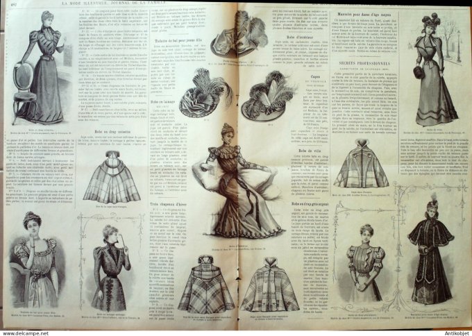 La Mode illustrée journal 1897 n° 45 Toilette de visites