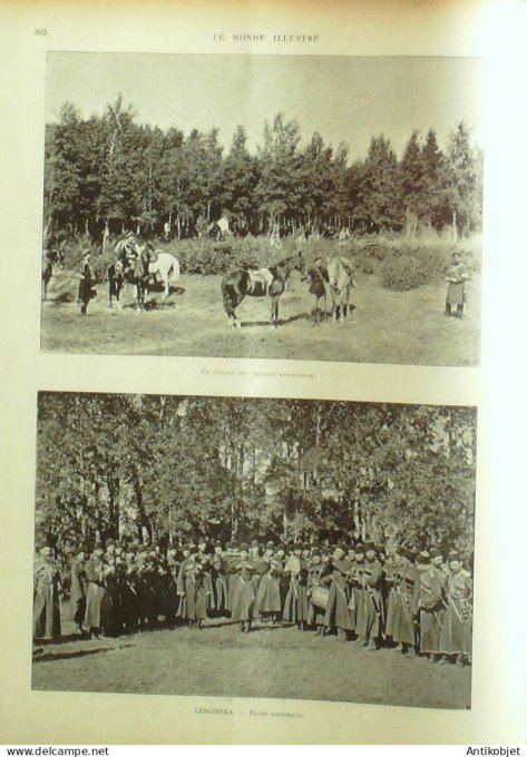 Le Monde illustré 1897 n°2111 Dunkerque (59) Cronstadt Russie Duc Vladmir Krasnoie-Selo Lesghinska L