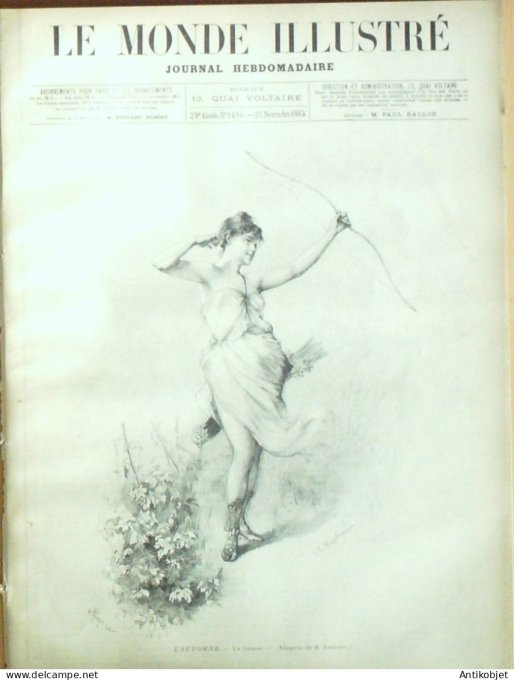 Le Monde illustré 1885 n°1495 Montmartre Japon Takeito-Arissougawa-No-Mya