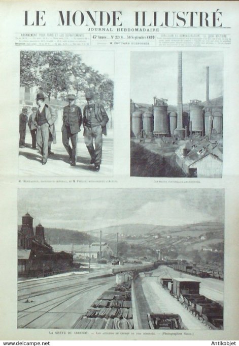 Le Monde illustré 1899 n°2218 Creusot (71) Ivry (94) Vélocipèdes Hautefort (24)