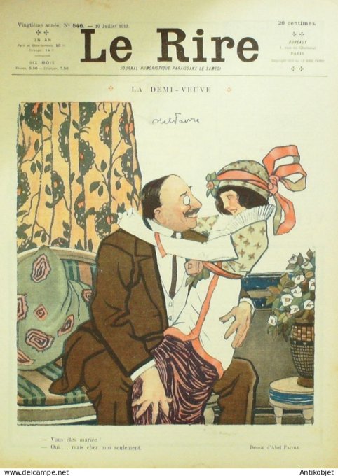 Le Rire 1913-07- 5 # 546 Journal humoristique Ed.Originale Hommage aux noirs