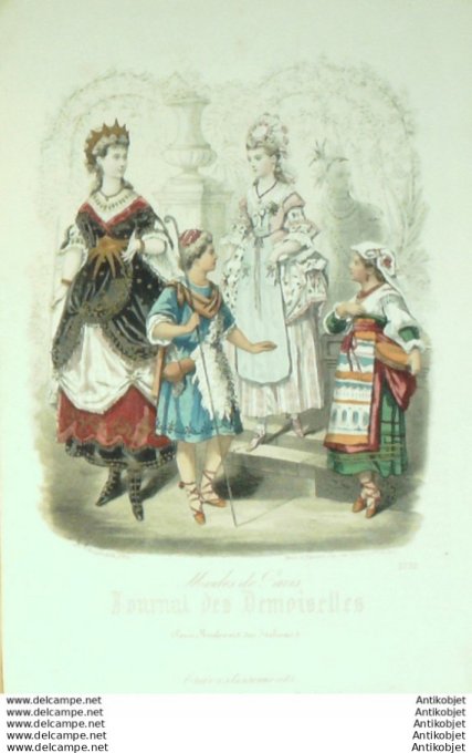 Journal de Demoiselles 1870 # 3732 Travestissements