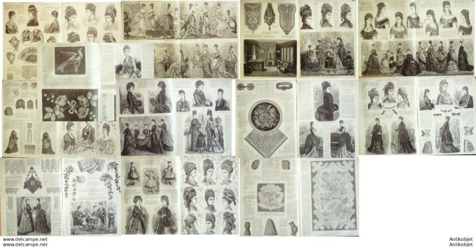 Mode illustree 1875 Lot de 11 journaux