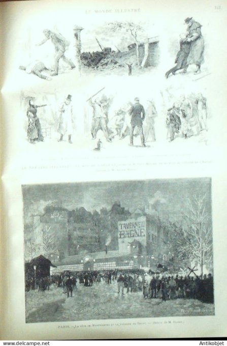 Le Monde illustré 1885 n°1495 Montmartre Japon Takeito-Arissougawa-No-Mya