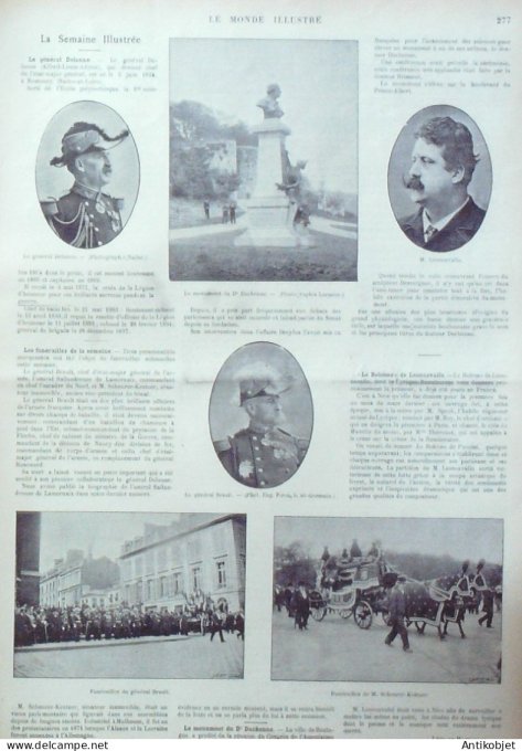 Le Monde illustré 1899 n°2218 Creusot (71) Ivry (94) Vélocipèdes Hautefort (24)