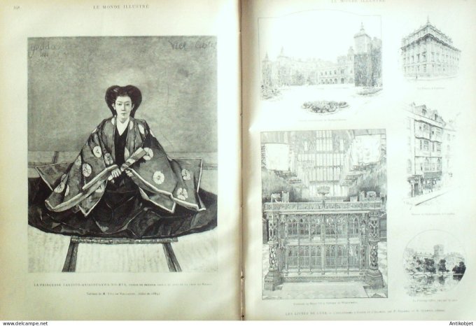 Le Monde illustré 1885 n°1495 Montmartre Japon Takeito-Arissougawa-No-Mya