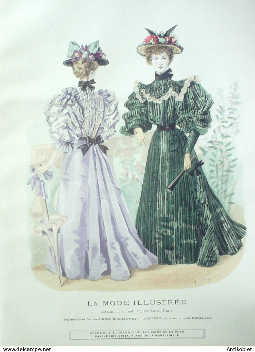 Gravure Mode illustree 1895 # 23 (Old Fashion plate) RARE