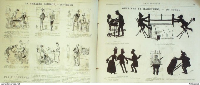 La Caricature 1886 #330 Concours hippique Job Sorel Feuillet par Luque Mary roman Robida
