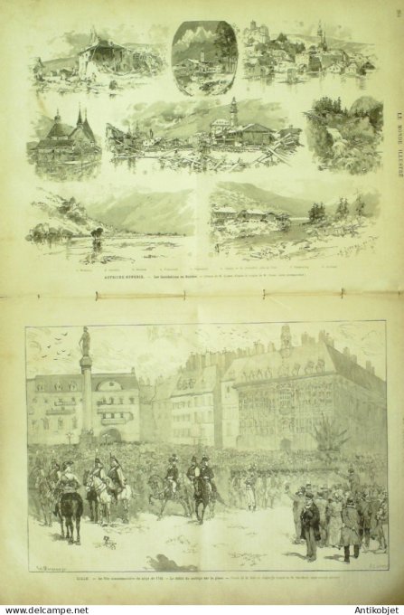 Le Monde illustré 1882 n°1334 Lille (59) Watteau Etretat (76) Metz (57) Moscou