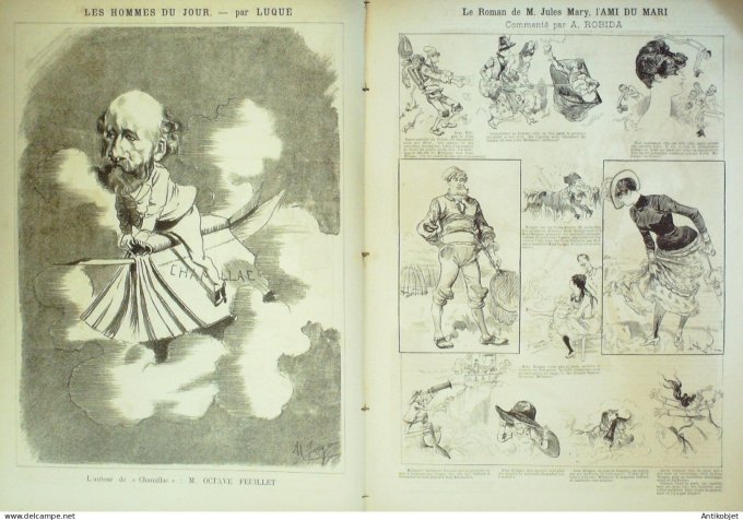 La Caricature 1886 #330 Concours hippique Job Sorel Feuillet par Luque Mary roman Robida