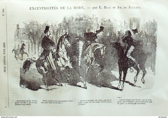 Petit journal pour Rire 1864 # 496 Excentricite de la Mode Riou et De Jallas