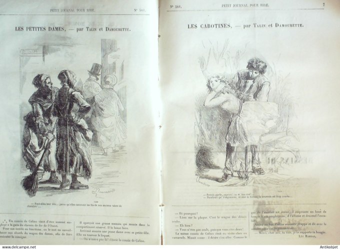 Petit journal pour Rire 1866 # 581 Les Cabotines Talin & Damourette