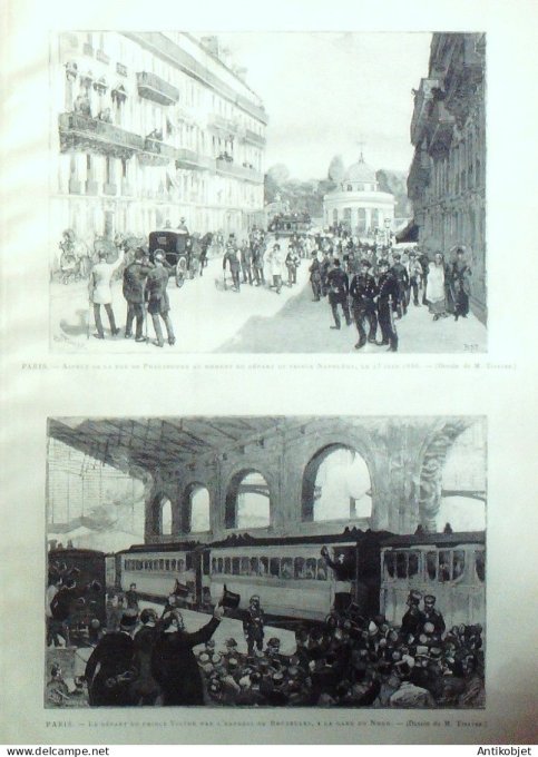 Le Monde illustré 1886 n°1527 Tréport (76) chateau d'Eu  Victoria rue de Phalsbourg