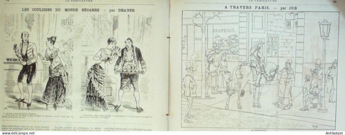 La Caricature 1886 #330 Concours hippique Job Sorel Feuillet par Luque Mary roman Robida