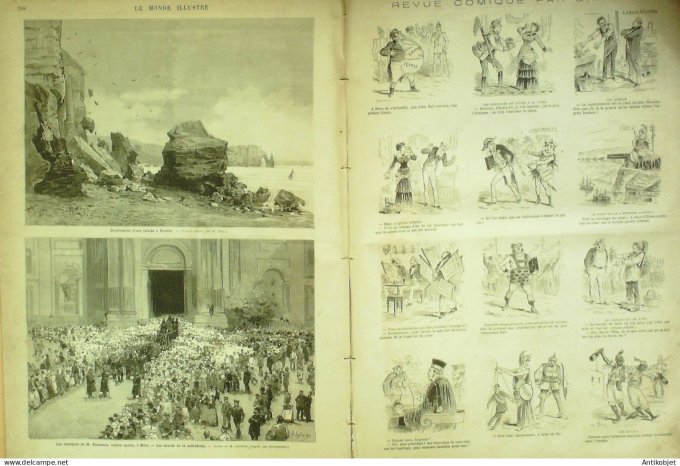 Le Monde illustré 1882 n°1334 Lille (59) Watteau Etretat (76) Metz (57) Moscou