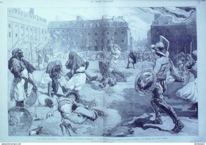 Le Monde illustré 1880 n°1211 Rennes (35) Belgique Bruxelles Laeken Vienne Maennergesang-Verein