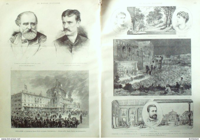 Le Monde illustré 1886 n°1537 Madagascar Tananarive Pays-Bas Schéveningue Orange (84)