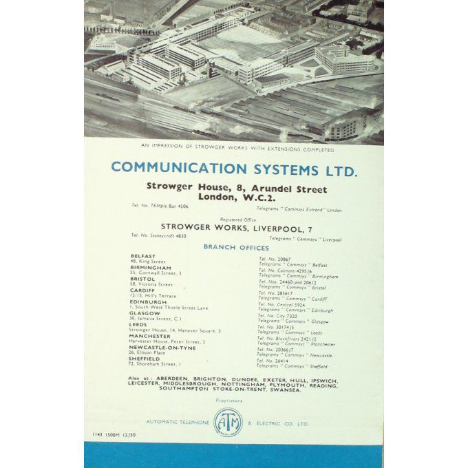 Catalogue SOUNDMASTER COMMUNICATION LONDRES 1938